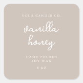 Étiquette à bougie moderne simple (Devant)