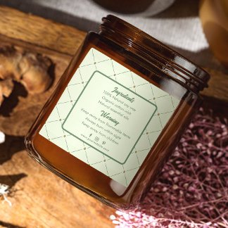 Étiquette à bougie modifiable (arrière) Conception