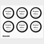 Étiquette à bougie personnalisable Motif moderne (Feuille)