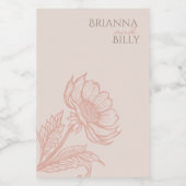 Étiquette à bougie rose minimaliste (Étiquettes simples)