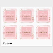 Étiquette à bougies Ajouter votre logo Marbre & Pa (Feuille)