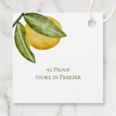 Étiquette à bouteille Limoncello, belle aquarelle  (Dos)