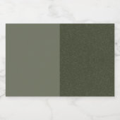 Étiquette à bouteille moderne Moss Green Duo - Per (Étiquettes simples)