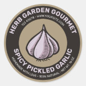 Étiquette à bulles d'ail (Devant)