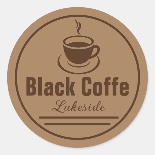 étiquette à café (Devant)