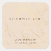 Étiquette à chandelle élégante Beige (Devant)