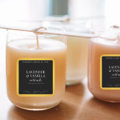 Étiquette à chandelles noir et or de luxe