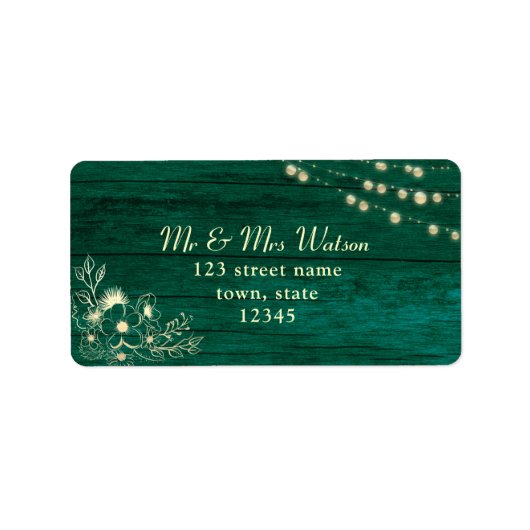 Étiquette à cordes de bois rustique (Devant)