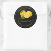 Étiquette à courge de citron fait maison | Noir (Sac)