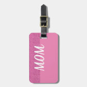 Étiquette à deux tons de bagage de "MAMAN" de (Devant Vertical)
