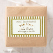 Étiquette à enveloppement de savon encadré d'or si (En situation)