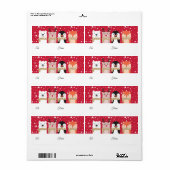 Étiquette A et de Reindeer, Ours polaire, Pingouin et Renard (Feuille entière)