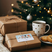 Étiquette A et de Reindeer, Ours polaire, Pingouin et Renard