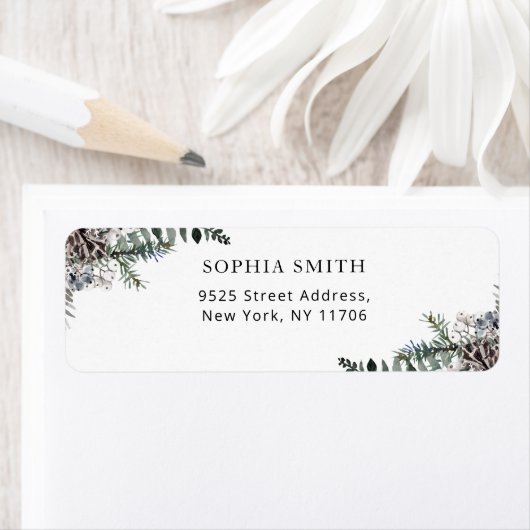 Étiquette À feuillage persistant bébé il fait froid dehors é (En situation)