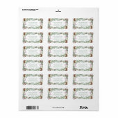 Étiquette À feuillage persistant Pinecone Floral Adresse de  (Feuille entière)