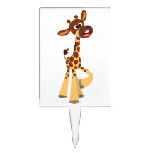 Cute Cartoon Baby Giraffe Gâteau Pick