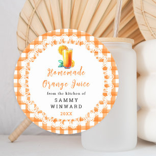 Étiquette à jus d'orange fait maison