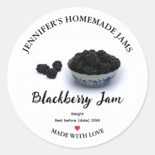 Étiquette à la confiture de Blackberry fait maison