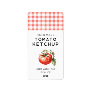 Étiquette à la confiture de tomate maison Ketchup