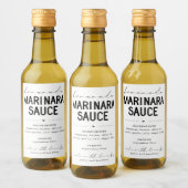 Étiquette à la sauce marinara fait maison (Bouteilles)