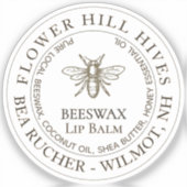 Étiquette à lèvres Apiaire imperméable transparent (Recto)