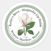 Étiquette à lèvres avec illustration de fleurs ros (Devant)