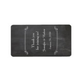 Étiquette à lèvres du Mariage Chalkboard Posh (Devant)