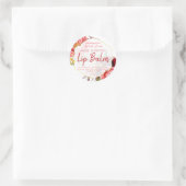 Étiquette à lèvres floral personnalisable (Sac)