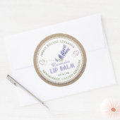 Étiquette à lèvres Kraft Lavender avec coeur (Enveloppe)