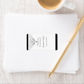 Étiquette à lèvres Mariage damassé Black Silver bl (En situation)