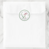 Étiquette à lèvres Premium avec fleurs roses (Sac)