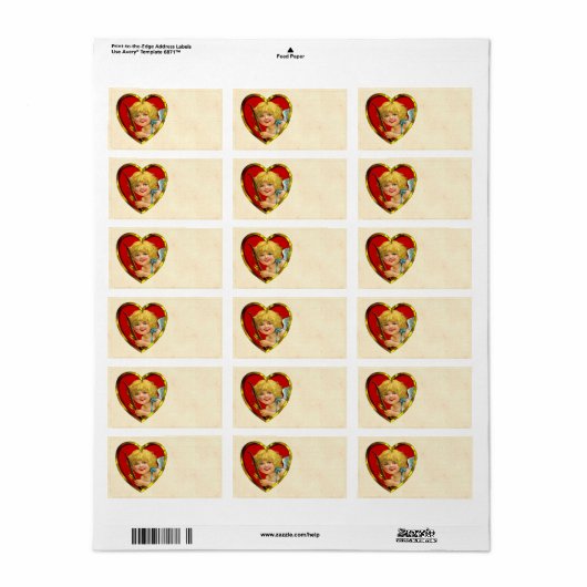 Étiquette À ma Saint Valentin (Feuille entière)