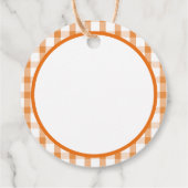 Étiquette à marmelade orange avec à damiers design (Dos)