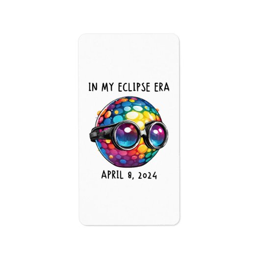 Étiquette À mon ère d'éclipse solaire 2024 (Devant)