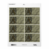 Étiquette A - Monogramme Vintage (en or) (Feuille entière)