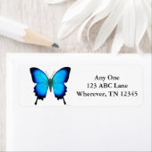 Étiquette à papillon Tropical Ulysses (En situation)