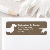 Étiquette À poils durs Dachshund Wiener Dog Adresse de retou (En situation)