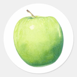 Étiquette à pomme verte