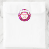 Étiquette à rayures roses (Sac)