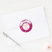 Étiquette à rayures roses (Enveloppe)