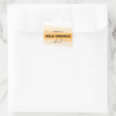 Étiquette à rouleaux orange rayé moderne (Sac)