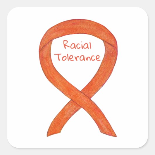 Étiquette à ruban de sensibilisation à la toléranc (Devant)