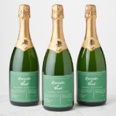 Étiquette à salines étanche vert et blanc (Bouteilles)