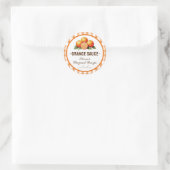 Étiquette à sauce orange avec à damiers design (Sac)