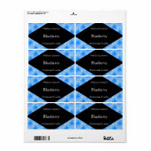 Étiquette à savon bleu ou à bougie (Feuille entière)