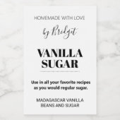 Étiquette à sucre vanille personnalisable AF_01sq (Étiquettes simples)