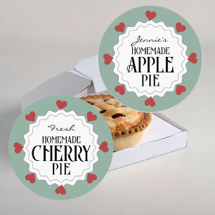 Étiquette à tarte Apple maison personnalisé avec c