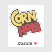 Étiquette à thème Cornhole "corn noix" (Feuille)