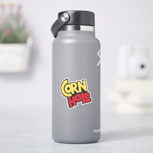 Étiquette à thème Cornhole "corn noix" (HydroFlask)