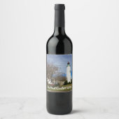 Étiquette à vin avec Old Point Comfort Lighthouse (Devant)